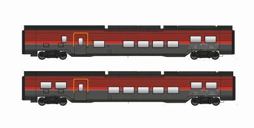 Jägerndorfer JC71201 ÖBB 2-teil. Railjet Set  Multifunktions- und 2.Klass  Ep. VI  DC Basic